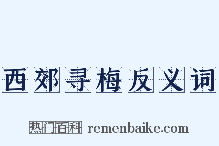 西郊寻梅反义词是什么意思的图片